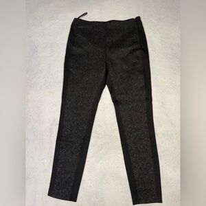 NWOT White House Black Market Size 8 Black‎ The Skinny Embossed Front Dress Pant